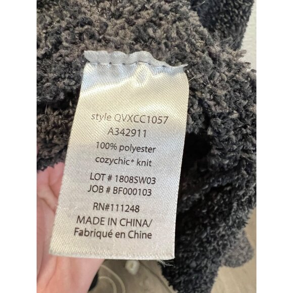 Barefoot Dreams CozyChic Black Cardigan Sweater With Open Front & Pockets 3X - Picture 5 of 6